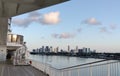 Morning view in miami beach with a cruise ship Royalty Free Stock Photo