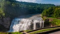 Morning view of Middle Falls, at Letchworth State Park, NY Royalty Free Stock Photo