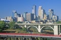 Morning view of Minneapolis, MN skyline