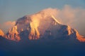 Morning view of Mount Dhaulagiri from Poon Hill Royalty Free Stock Photo