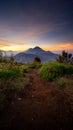 Morning view at the mount prau Royalty Free Stock Photo