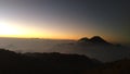 Morning view on Mount Prau, Dieng, Indonesia Royalty Free Stock Photo