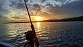 Morning view on my fishing boat Royalty Free Stock Photo