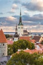 Morning view of old town Tallinn, Estonia Royalty Free Stock Photo