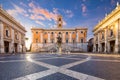 Palazzo Senatorio on the Capitoline hill, Rome, Italy. Royalty Free Stock Photo