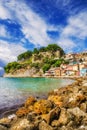 Morning view of Parga, Greece Royalty Free Stock Photo