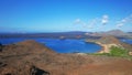Morning view of pinnacle rock on isla bartolome in the galapagos Royalty Free Stock Photo