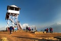 Morning view of Poon hill with tourists