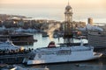 Morning view of the Port of Barcelona