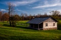 Morning View of Rustic Log Cabin - Cumberland Gap National Historical Park - Kentucky Royalty Free Stock Photo