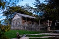 Rustic Log Cabin + Wood Fence - Cumberland Gap National Historical Park - Kentucky Royalty Free Stock Photo