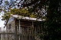 Rustic Log Cabin + Wood Fence - Cumberland Gap National Historical Park - Kentucky Royalty Free Stock Photo