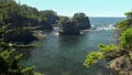 Morning view of sea stacks at cape flattery in the olympic np Royalty Free Stock Photo