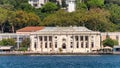 Kabatas Erkek Lisesi building, or Kabatas High School, suited by Bosphorus Strait in Ortakoy, Besiktas, Istanbul, Turkey