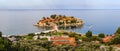 Morning view of Sveti Stefan sea islet, Montenegro Royalty Free Stock Photo
