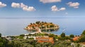 Morning view of Sveti Stefan sea islet, Montenegro Royalty Free Stock Photo