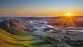 Morning view from Te Mata Peak, Hawke`s Bay, New Zealand