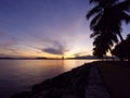 Morning view at teluk likas Royalty Free Stock Photo