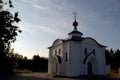Morning view of the Temple-chapel in the name of Elijah the Prophet in the central district of the city of Togliatti.