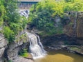 Morning view of the Triphammer Falls Royalty Free Stock Photo