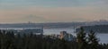 Morning view of Vancouver and Burnaby BC Panorama Royalty Free Stock Photo