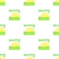 Morning wakeup pattern seamless vector