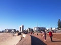 Morning walk on beachfront in Port Elizabeth Nelson Mandela Bay