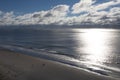 Morning walks at sunrise at Myrtle Beach Royalty Free Stock Photo
