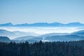 Morning winter calm mountain landscape