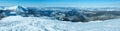 Morning winter mountain panorama (Carpathian, Ukraine).