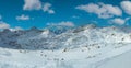 Morning winter ski resort Molltaler Gletscher (Austria Royalty Free Stock Photo