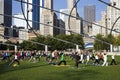 Morning Yoga in downtown Chicago