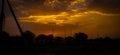 Mornings yellow cloud trees