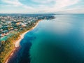 Mornington Peninsula coastline at sunset. Royalty Free Stock Photo