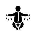 moro reflex glyph icon vector illustration Royalty Free Stock Photo