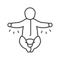 moro reflex line icon vector illustration Royalty Free Stock Photo