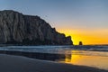 Moro Rock in Morro Bay during sunset, California Royalty Free Stock Photo