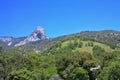 Sequoia National Park with Moro Rock from Hospital Rock, Sierra Nevada, California Royalty Free Stock Photo