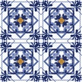 Moroccan Floral Lattice Tile Pattern Royalty Free Stock Photo