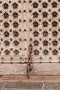 Moroccan antique wood texture door background Royalty Free Stock Photo