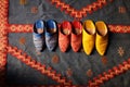 Moroccan babouche leather slippers Royalty Free Stock Photo