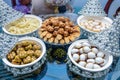 Moroccan biscuit. Dishes of assorted Maghreb sweets Royalty Free Stock Photo