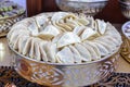 Moroccan biscuits are served with tea.