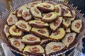 Moroccan biscuits are served with tea.