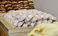 Moroccan biscuits are served with tea.