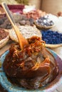 Moroccan Black Olive Hammam Soap in the souk