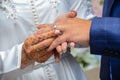 A Moroccan bride wears her grooms wedding ring.