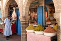 Moroccan butcher and olive seller
