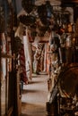 Moroccan carpets on market, Morocco, Casablanca.The Medina - traditional Arab shopping center Royalty Free Stock Photo