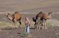 Moroccan Child with Camels